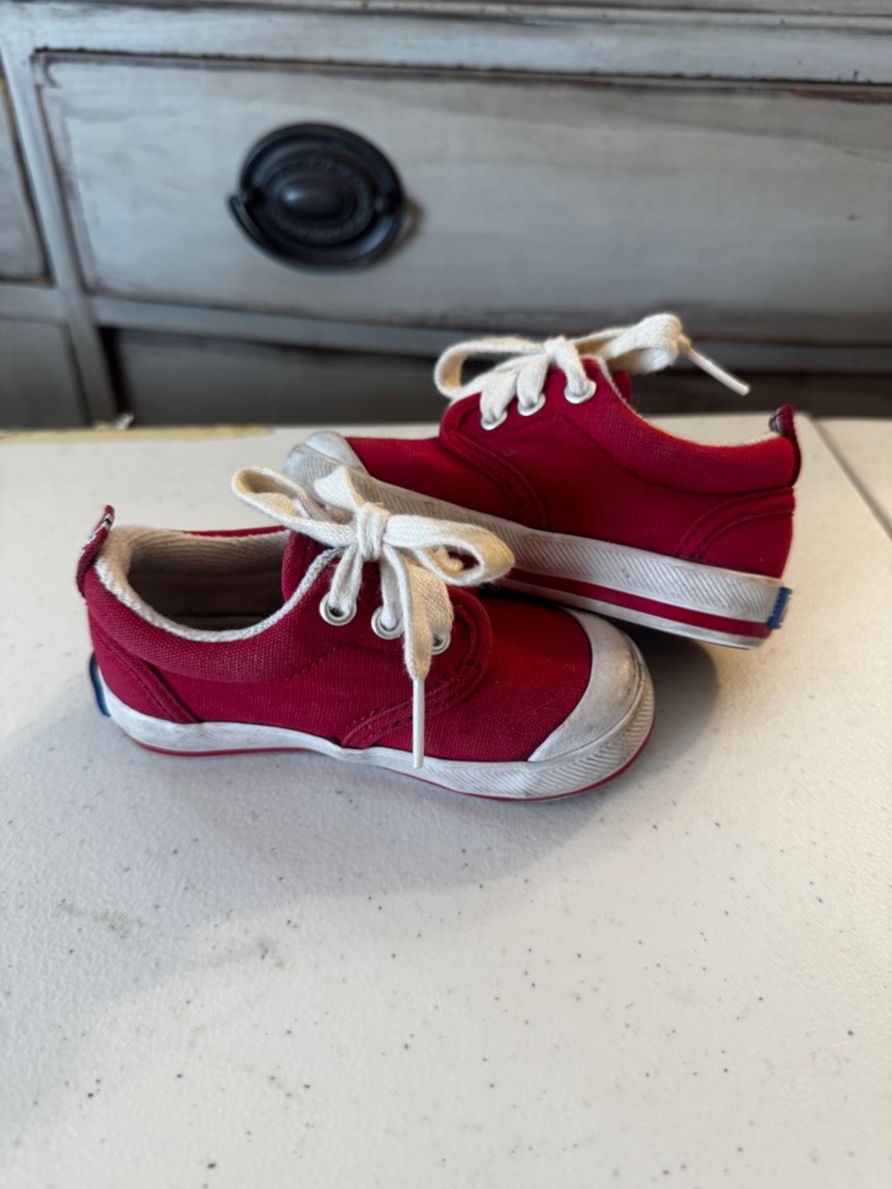 Red Toddler Baby Keds Bumper Toe Canvas Kids Shoes Classic 4.5W